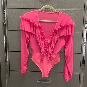 Flirty pink bodysuit